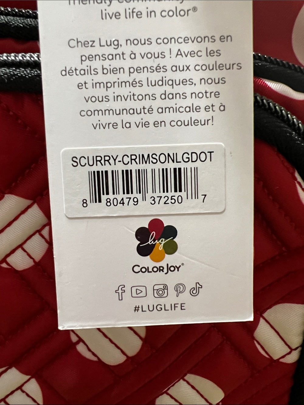 Lug Scurry Sling Bag - Crimson Large Dot - Picture 4 of 5